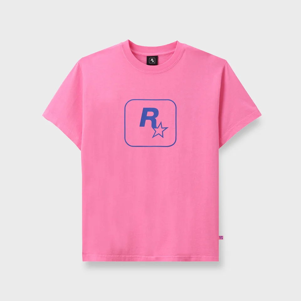 Pink Rockstar Games Logo Tee