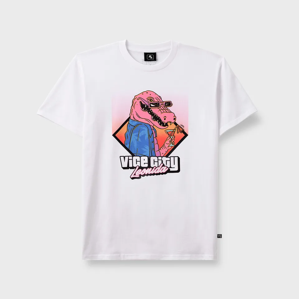 White Grand Theft Auto VI Macca the Gator Tee