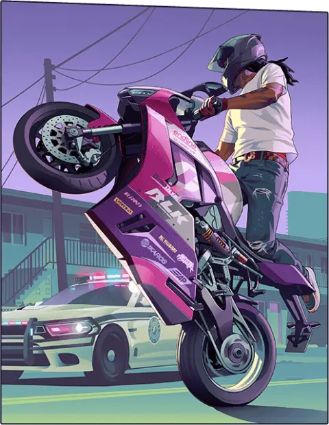 GTA 6 Cover Art Motorbike