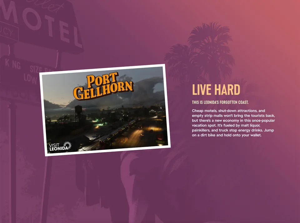 GTA VI Official Website Screenshot Port Gellhorn