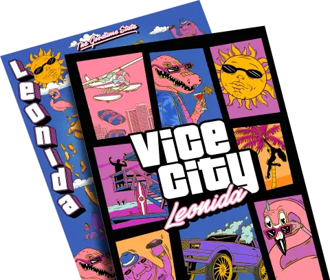 GTA VI Collectors Vice City Leonida Poster And Map Transparent