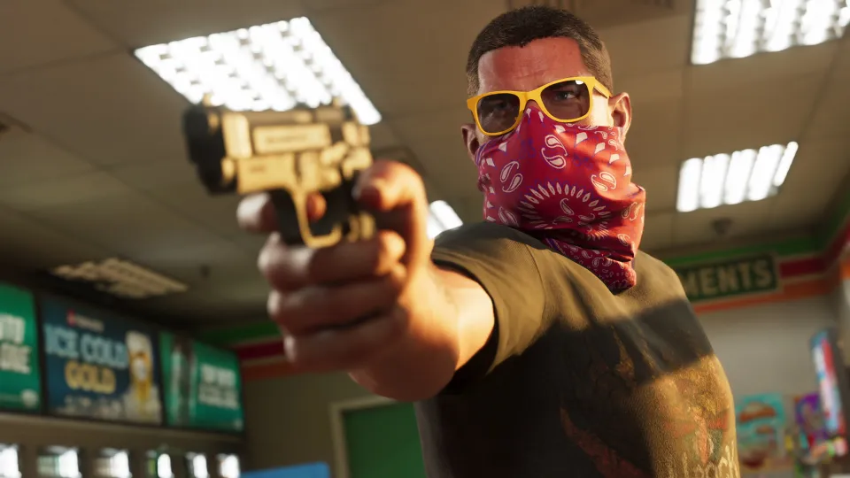 Jason Masked With Pistol In Store