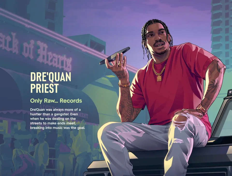 Official GTA 6 Website Drequan Priest Intro