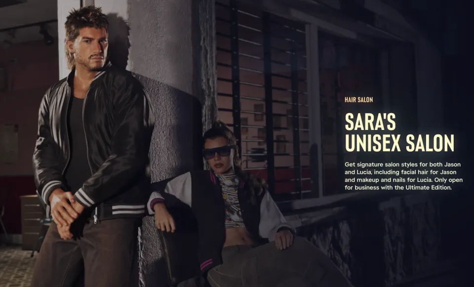 Official GTA 6 Website Ultimate Edition Saras Unisex Salon