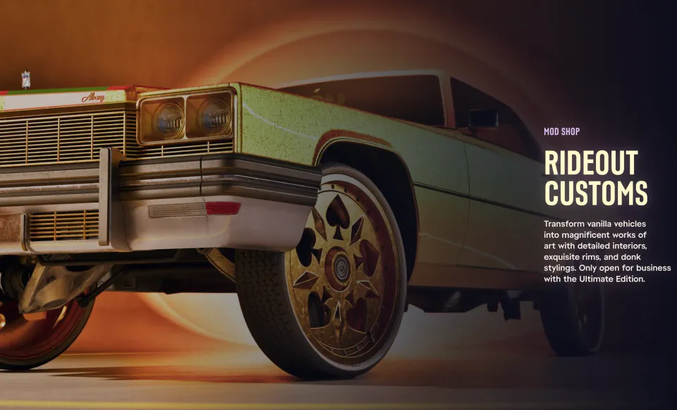Official GTA 6 Website Ultimate Edition Rideout Customs